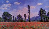 Poppy Canvas Paintings - Poppy Field in Giverny